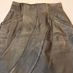 Vintage Giorgio Saint Angel Leather Pencil Skirt 6 Dinkie Tang‎ High Waisted 80s